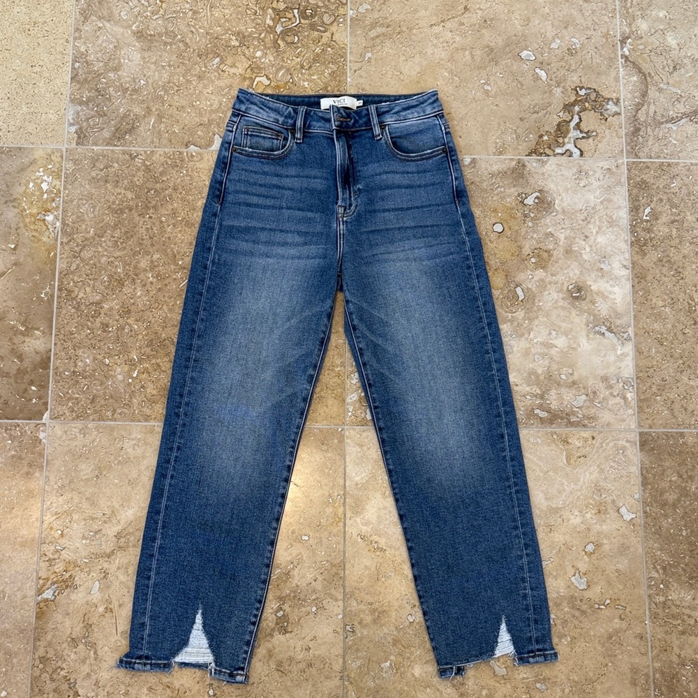 Vici Dark Blue Ankle Jeans